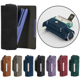 Frosted Retro Pattern Electronic Cigarette and Cigarette Storage Bag with Hook, For IQOS ILUMA / ILUMA i