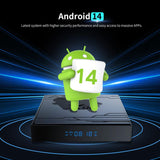 X96 NEX 4K Android 14 Smart TV Box with Remote Control, Amlogic S905Y5 Quad Core, 2GB+16GB, 4GB+32GB