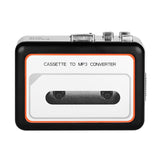 302 Cassette to MP3 Converter Tape Player Portable Dual Speakers Black