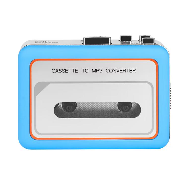 302 Cassette to MP3 Converter Tape Player Portable Dual Speakers Blue