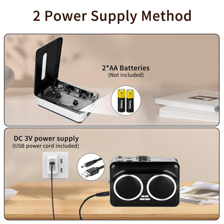 302 Cassette to MP3 Converter Tape Player Portable Dual Speakers
