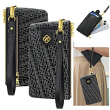 VIETAO VT-ZP-242 Multifunctional Leather Phone Bag with Lanyard