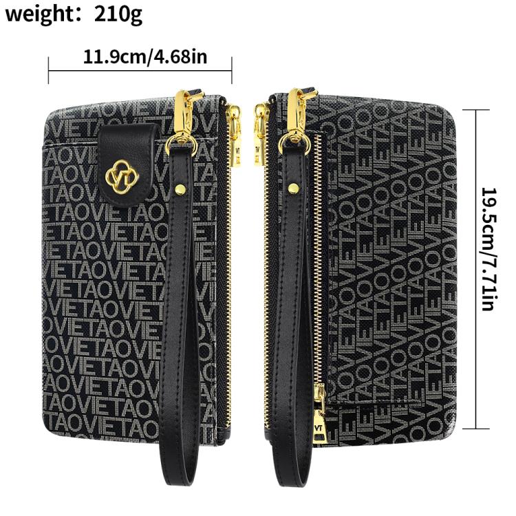 VIETAO VT-ZP-242 Multifunctional Leather Phone Bag with Lanyard