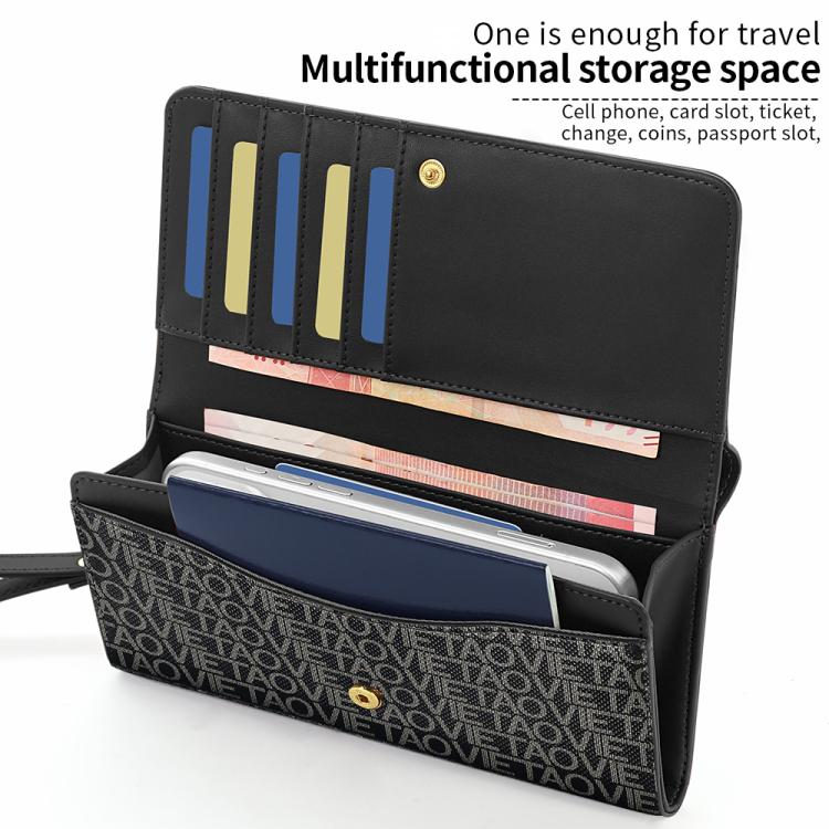 VIETAO VT-ZP-243 Multifunctional Leather Phone Bag with Lanyard