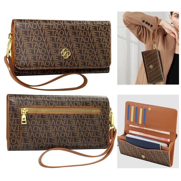 VIETAO VT-ZP-243 Multifunctional Leather Phone Bag with Lanyard