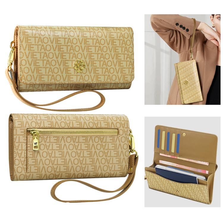 VIETAO VT-ZP-243 Multifunctional Leather Phone Bag with Lanyard