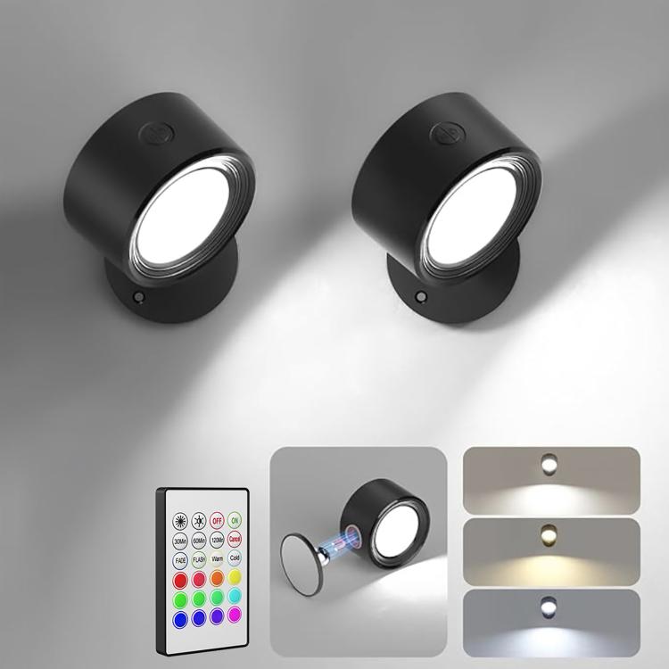2pcs Smart Touch Control Mural Light RGB Wall Mount Lamp, 2PCS