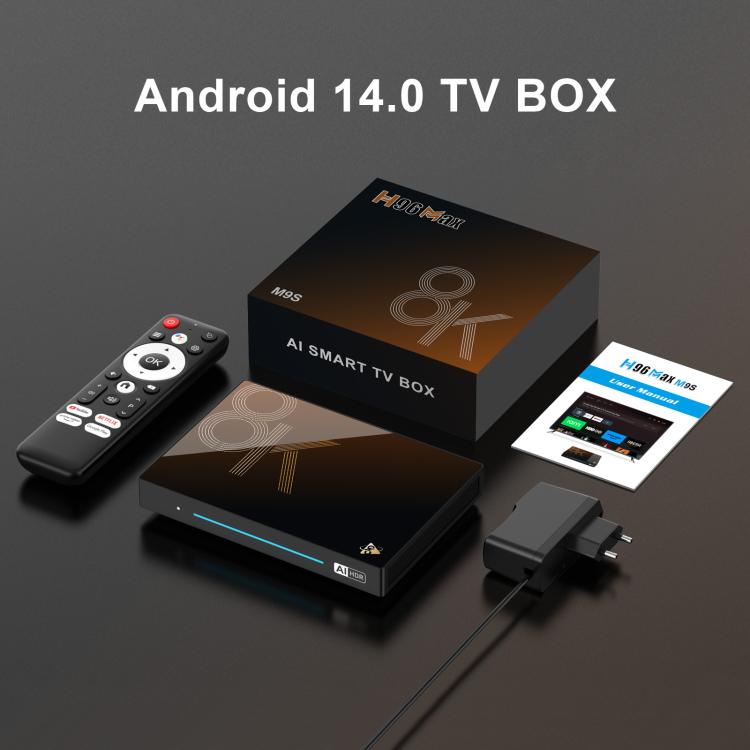 H96Max M9s Android 14 Smart TV Box with Remote Control, RK3576 Octa Core, 4GB+32GB, 8GB+128GB