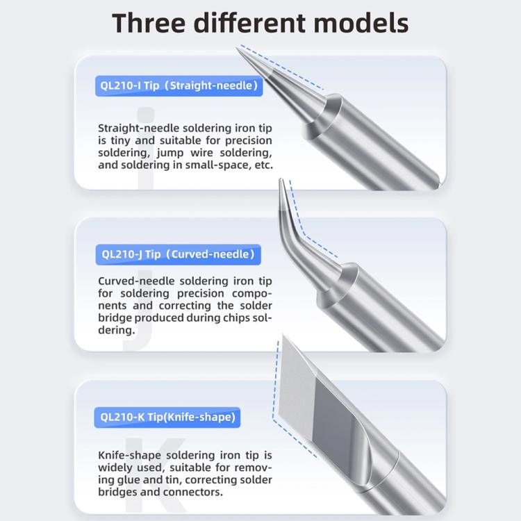 QianLi QL210-J Series Soldering Iron Tips for C210 Soldering Handle