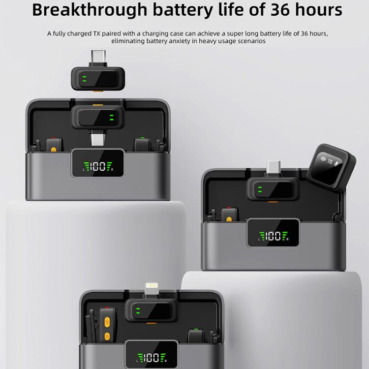 Q18 2 in 1 Lavalier Wireless Microphone, Type-C Plug, 8 Pin Plug