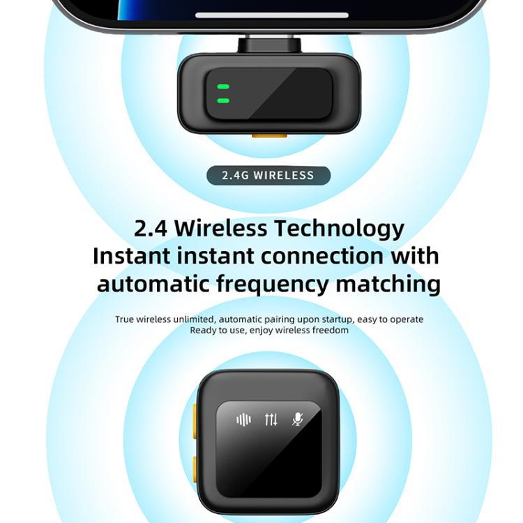 Q18 2 in 1 Lavalier Wireless Microphone, Type-C Plug, 8 Pin Plug
