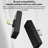 Q28 2 in 1 Lavalier Wireless Noise Cancellation Microphone, Type-C Plug, 8 Pin Plug