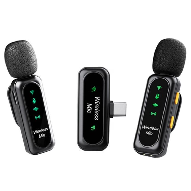 K7 2 in 1 Lavalier Wireless Microphone with Charging Dock, Type-C Plug, 8 Pin Plug