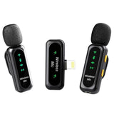 K7 2 in 1 Lavalier Wireless Microphone with Charging Dock, Type-C Plug, 8 Pin Plug