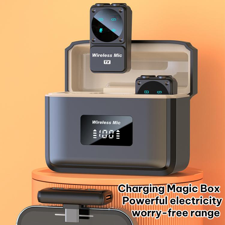 Q12 Type-C / 8 Pin 2 in 1 Lavalier Wireless Microphone, U-shaped RX