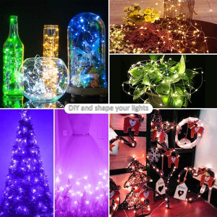 RGB USB LED Copper Wire Light String Holiday Decoration Light String Bluetooth Mobile APP Control, 2m 20 LED, 5m 50 LED, 10m 100 LED, 12m 120 LED, 15m 150 LED, 20m 200 LED