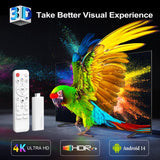 H96 Max H313 Android 14 Mini HD TV Stick with Remote Control, ARM Cortex-A53 Quad Core, 2GB+16GB