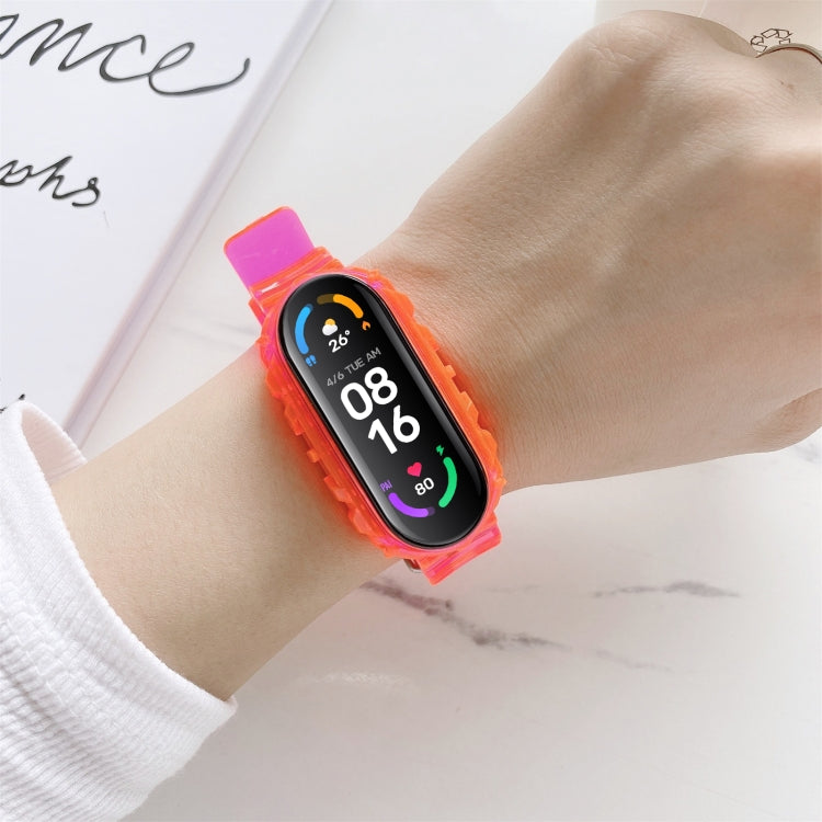 For Xiaomi Mi Band 5 / 4 Universal Silicone Transparent Replacement Strap Watchband