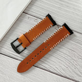 Fish Bone Hand Suture Leather Replacement Strap Watchband, For OPPO Watch 41mm, For OPPO Watch 46mm