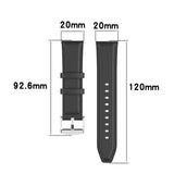 20mm Silicone Leather Replacement Strap Watchband for Huawei Watch GT 2 42mm, For Huawei Watch GT 2 42mm