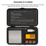 200g/0.01g High-Precision Portable Jewelry Scale Mini Electronic Scale Precision Carat Electronic Scale, 200g/0.01g