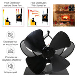 YL201 4-Blade High Temperature Metal Heat Powered Fireplace Stove Fan, YL201 (Silver), YL201 (Black), YL201 (Bronze), YL201 (Grey), YL201 (Gold), YL201 (Rose Red)