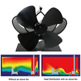 YL201 4-Blade High Temperature Metal Heat Powered Fireplace Stove Fan, YL201 (Silver), YL201 (Black), YL201 (Bronze), YL201 (Grey), YL201 (Gold), YL201 (Rose Red)