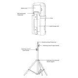 YAD-001 Infrared Thermometer + Automatic Infrared Sensor Sterilization Dispenser with Tripod Mount Holder, YAD-001