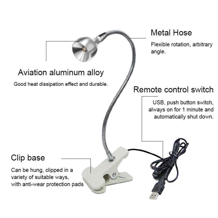 USB DC 5V Arms Clip UV Disinfection Lamp, Arms Clip UV Disinfection Lamp