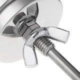 Stainless Steel Oven Thermometers BBQ Smoker Pit Grill Bimetallic Thermometer Temp Gauge Cooking Tools with Dual Display & Anti-fog Glass, WSS-411