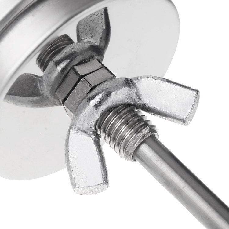 Stainless Steel Oven Thermometers BBQ Smoker Pit Grill Bimetallic Thermometer Temp Gauge Cooking Tools with Dual Display & Anti-fog Glass, WSS-411