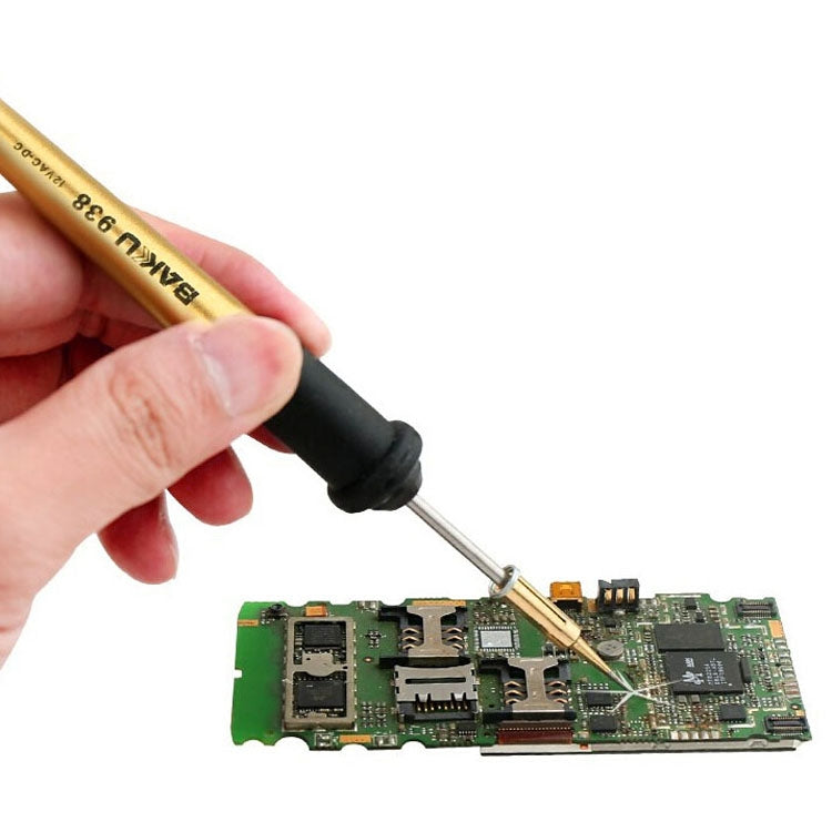 BAKU BK-938 AC 220V 1-18W Mini Thermostatic Soldering Station Electric Iron, EU Plug (Random Color Delivery), BK-938