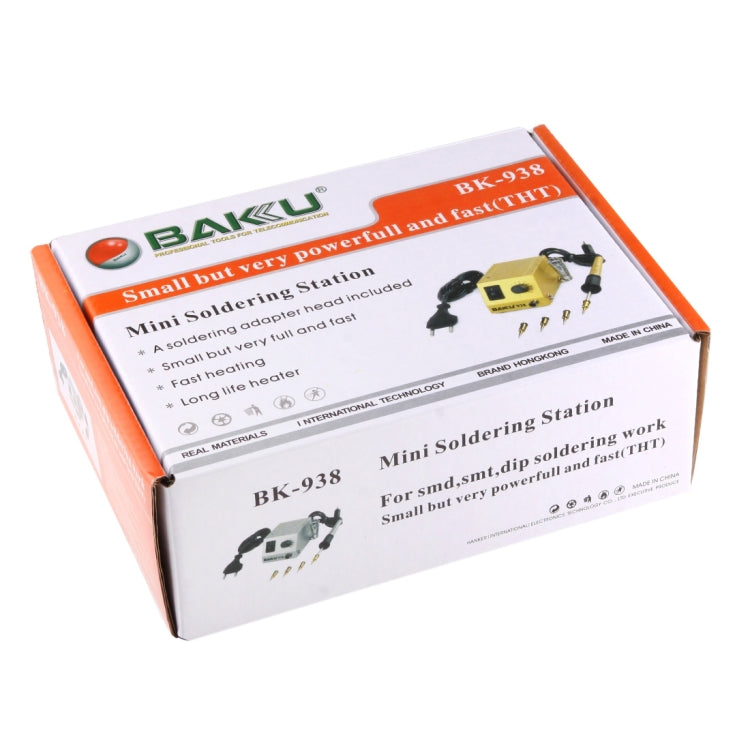 BAKU BK-938 AC 220V 1-18W Mini Thermostatic Soldering Station Electric Iron, EU Plug (Random Color Delivery), BK-938