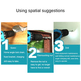 VOTO 12V Stepless Speed Regulation Rechargeable Hand Drill Set Electric Drill Power Tools with LED Light, AC 220V, US Plug, Random Color Delivery, 12V Single Speed Plastic Box Package