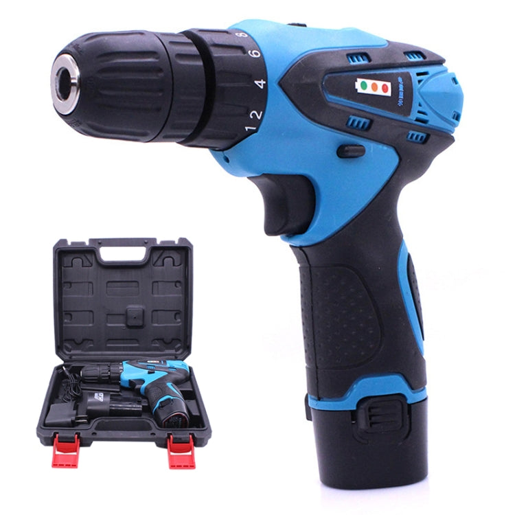 VOTO 12V Stepless Speed Regulation Rechargeable Hand Drill Set Electric Drill Power Tools with LED Light, AC 220V, US Plug, Random Color Delivery, 12V Dual Speed 12V Dual Speed