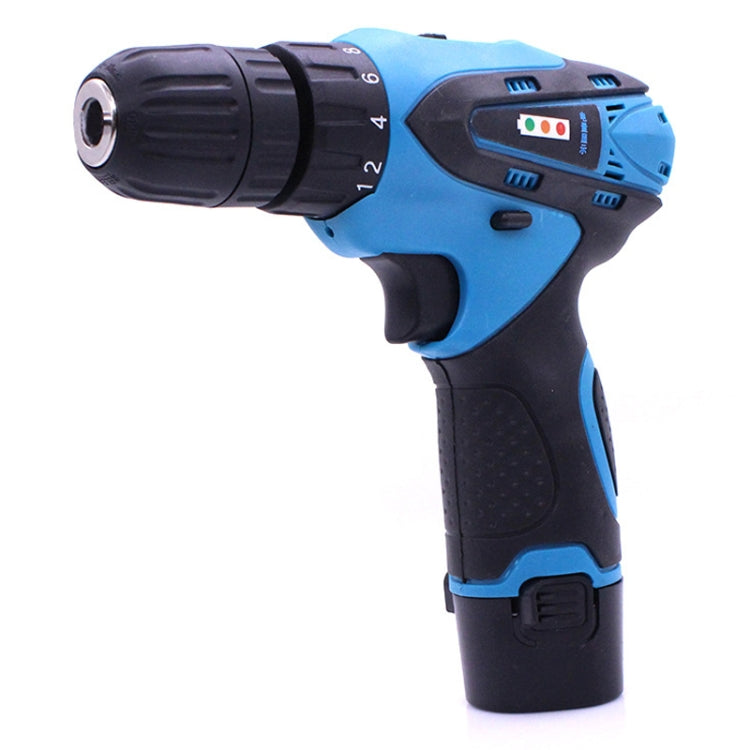 VOTO 12V Stepless Speed Regulation Rechargeable Hand Drill Set Electric Drill Power Tools with LED Light, AC 220V, US Plug, Random Color Delivery, 12V Dual Speed Paper Box Package