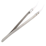 TC-14W Stainless Steel High Temperature Resistance Ceramic Tip Elbow Tweezers, TC-14W
