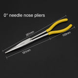 11 Inch Multi-function 0 Degree Straight Needle-nosed Pliers Hand Tool, 0 Degree Straight