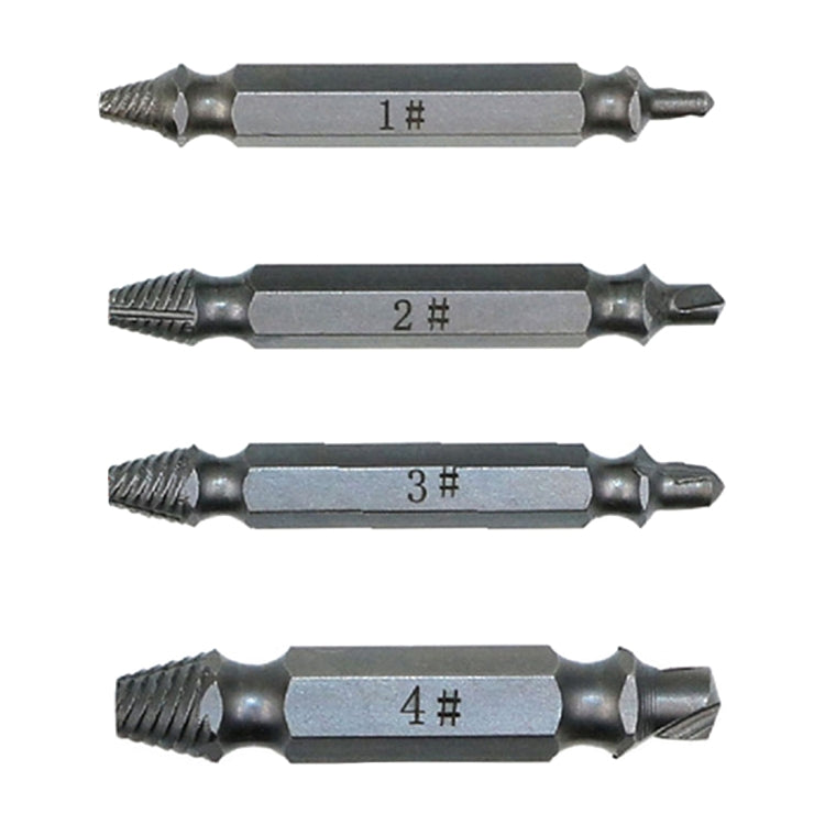 4 in 1 Screw Extractor Drill Bits Tool Broken Bolt Remover(1#, 2#, 3#, 4#), with Plastic Case, Gold s2, Gold 4341, 4341, s2 s2 ETP2584D