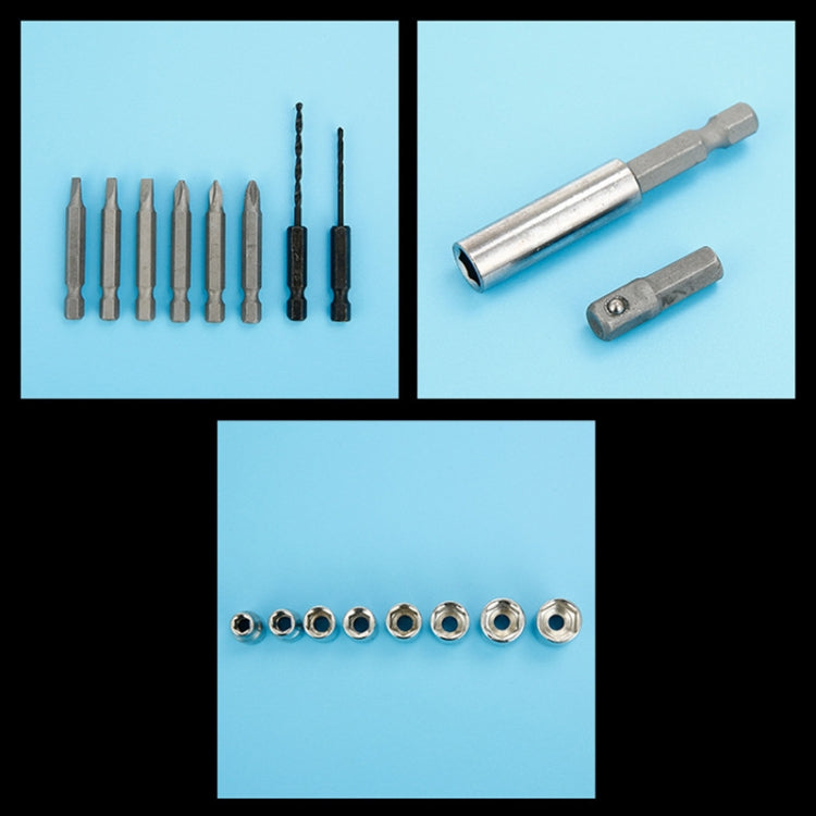 4.8V Multi-functional Household Electric Screwdriver Electric Drill Electric Screwdriver Set US Plug, US Plug