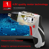 4.8V Multi-functional Household Electric Screwdriver Electric Drill Electric Screwdriver Set US Plug, US Plug