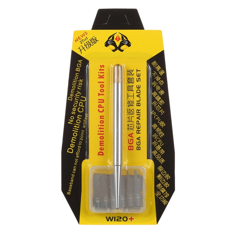 28 in 1 Phone CPU BGA Chip Removal Repairing Silicon Manganese Alloy Blades Scraping Knife Set, 28 in 1