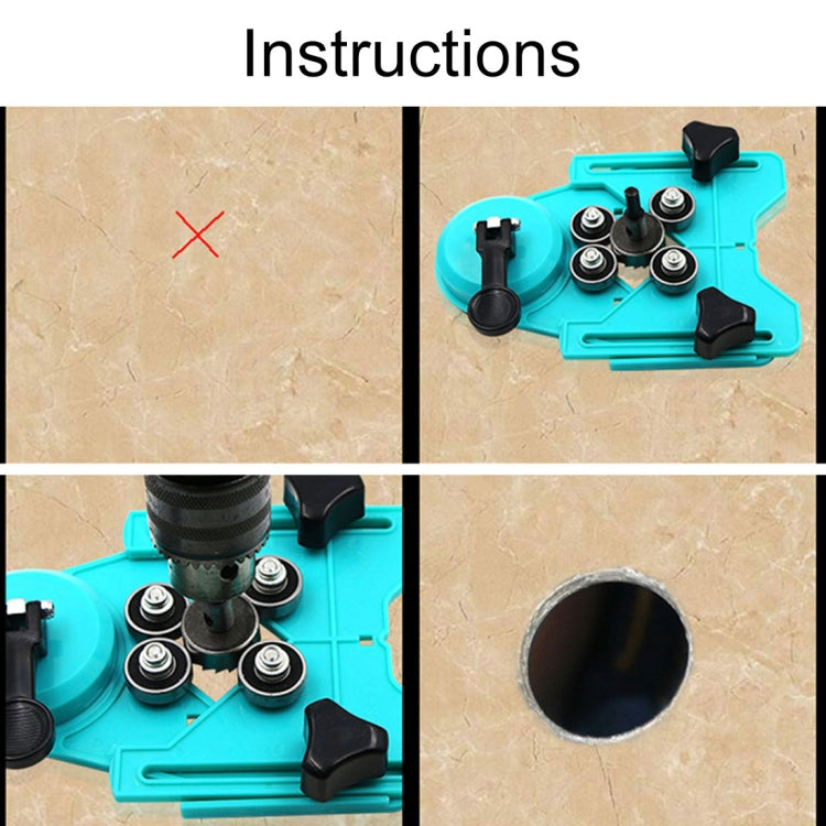 Tile Glass Marble Hole Fixer Tile Perforated Locator Tile Glass Marble Perforated Fixer Drill Locator Tile Chamfer, Tile chamfer