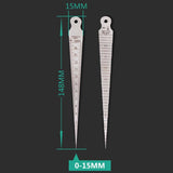 Wedge Feeler Gap 1-15mm Thin Stainless Steel Ruler Inspection Taper Gauge Metric Imperial Measure Tool, 1-15mm Thin Metric Imperial