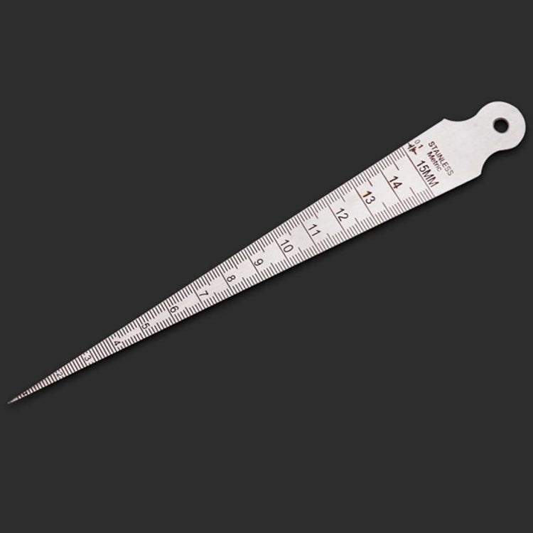 Wedge Feeler Gap 1-15mm Thick Stainless Steel Ruler Inspection Taper Gauge Metric Imperial Measure Tool, 1-15mm Thick Metric Imperial 1-15mm Thick Metric Imperial