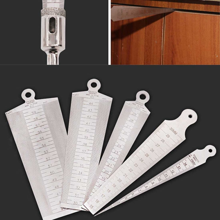 Wedge Feeler Gap 30-45mm Stainless Steel Ruler Inspection Taper Gauge Metric Measure Tool, Gap 30-45mm Metric