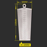 Wedge Feeler Gap 45-60mm Stainless Steel Ruler Inspection Taper Gauge Metric Measure Tool, 45-60mm Metric