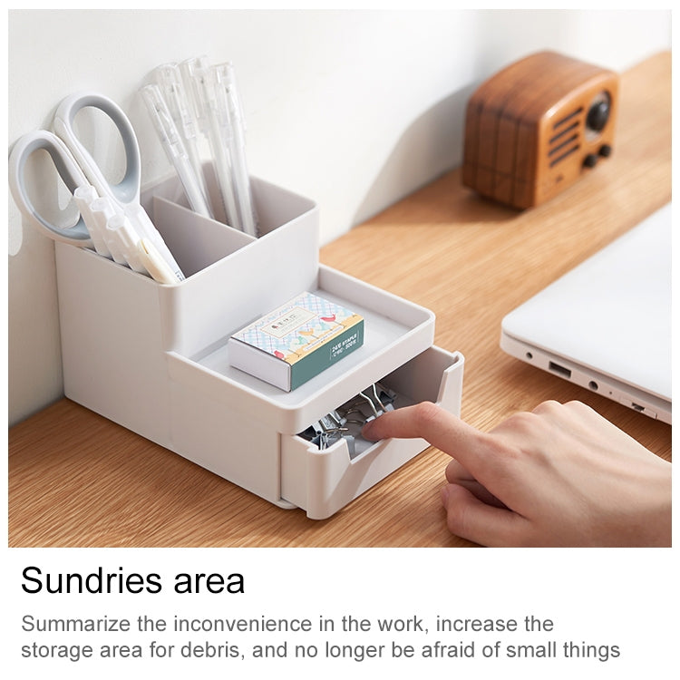 Desk-top Removable Pen Holder Stationery Box Assembly File Storage Box, 0115-2 (Blue Green), 0115-2 (Grey White)