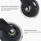 2.5 inch PU Black Transparent Wheel Suitable for Office Chair 11x22mm Mute Screw Universal Wheel, 2.5 inch Wheel