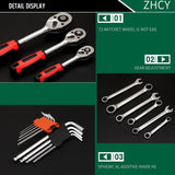 108 In 1 Multi-function Car Repair Combination Toolbox Ratchet Wrench Set, 108 In 1